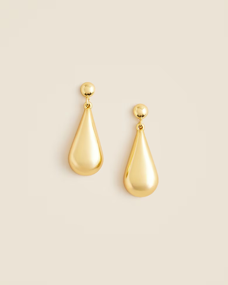 Gold-tone teardrop earrings | J. Crew US