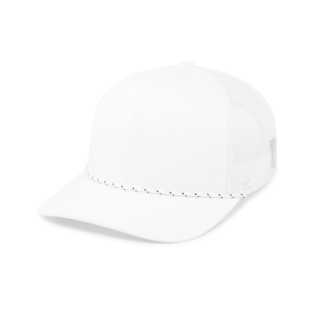Pacific Headwear Trucker Snapback Braid Cap – Cotton Blend Mesh Hat, Pro Model Fit and Curved V... | Amazon (US)