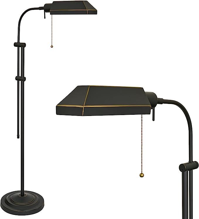 Kira Home Prescott 58" Modern Industrial Adjustable Standing Pharmacy Floor Lamp, Dark Bronze Fin... | Amazon (US)