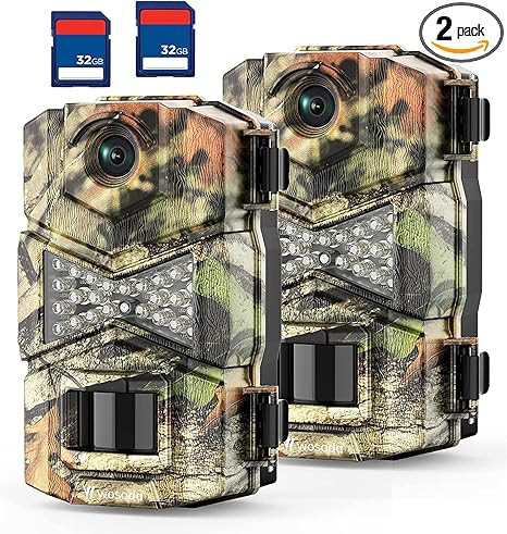 2 Pack Trail Cameras with Night Vision Motion Activated Waterproof,30MP Game Camera,1080P HD Trai... | Amazon (US)