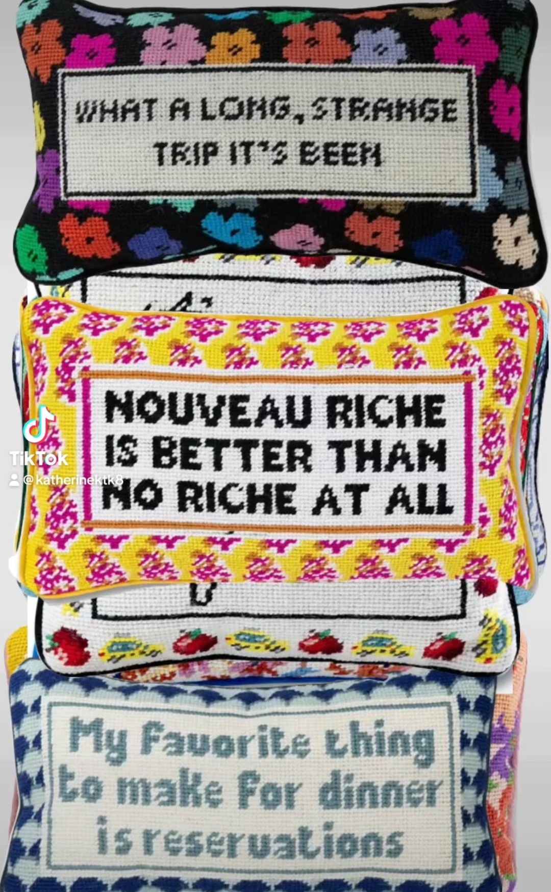 OBSESSED with needlepoint pillows lately!!!! 

#LTKVideo #LTKhome #LTKstyletip