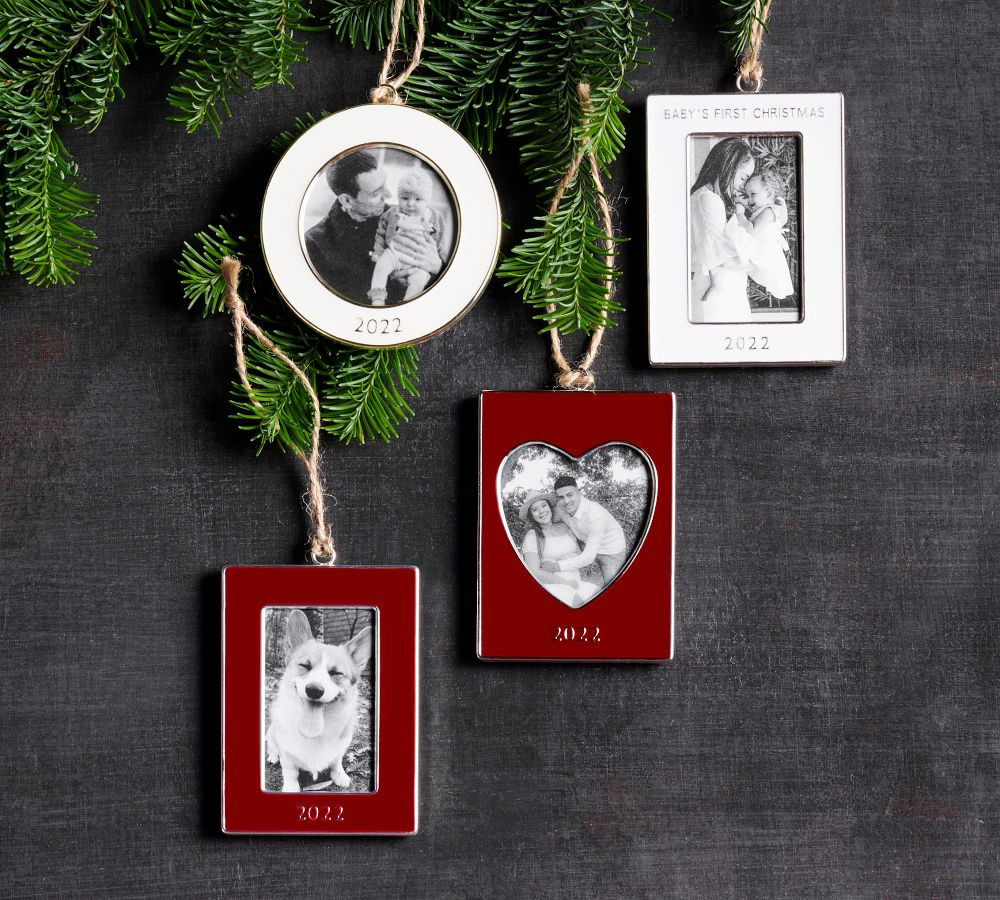 Dated Enamel Framed Ornaments | Pottery Barn (US)
