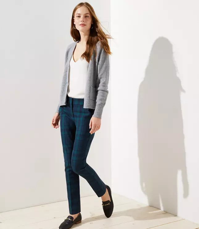 Plaid Skinny Ankle Pants in Marisa Fit | LOFT | LOFT