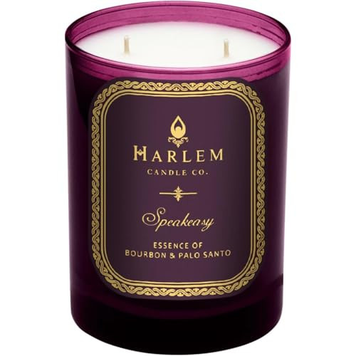 HARLEM CANDLE CO. Speakeasy - Luxury Scented Soy Candle, 11 oz - 80-Hour Burn Time | Palo Santo, Cardamom, Incense, Bourbon, Tobacco and Patchouli | Scented Candles for Home | Amazon (US)