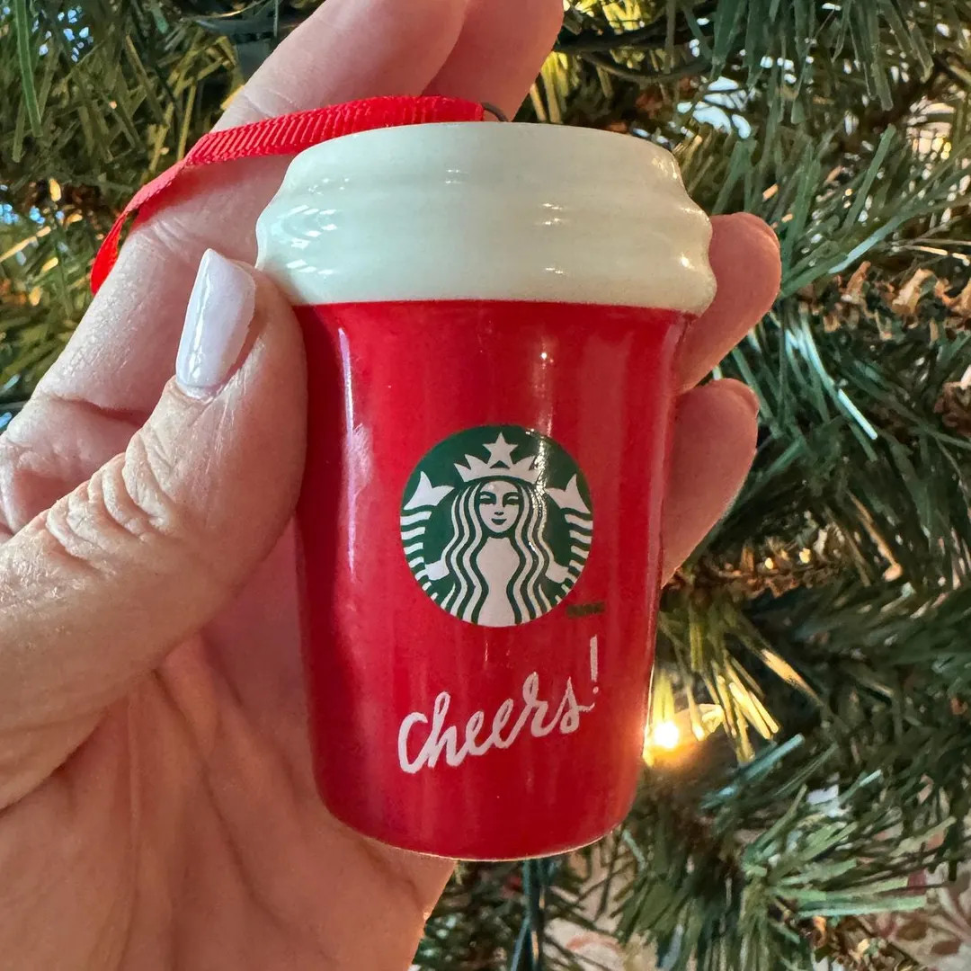 Cheers Snow Scene 2025 Starbucks Red Ceramic Hot Cup Holiday Christmas Ornament Limited Edition N... | Etsy (US)