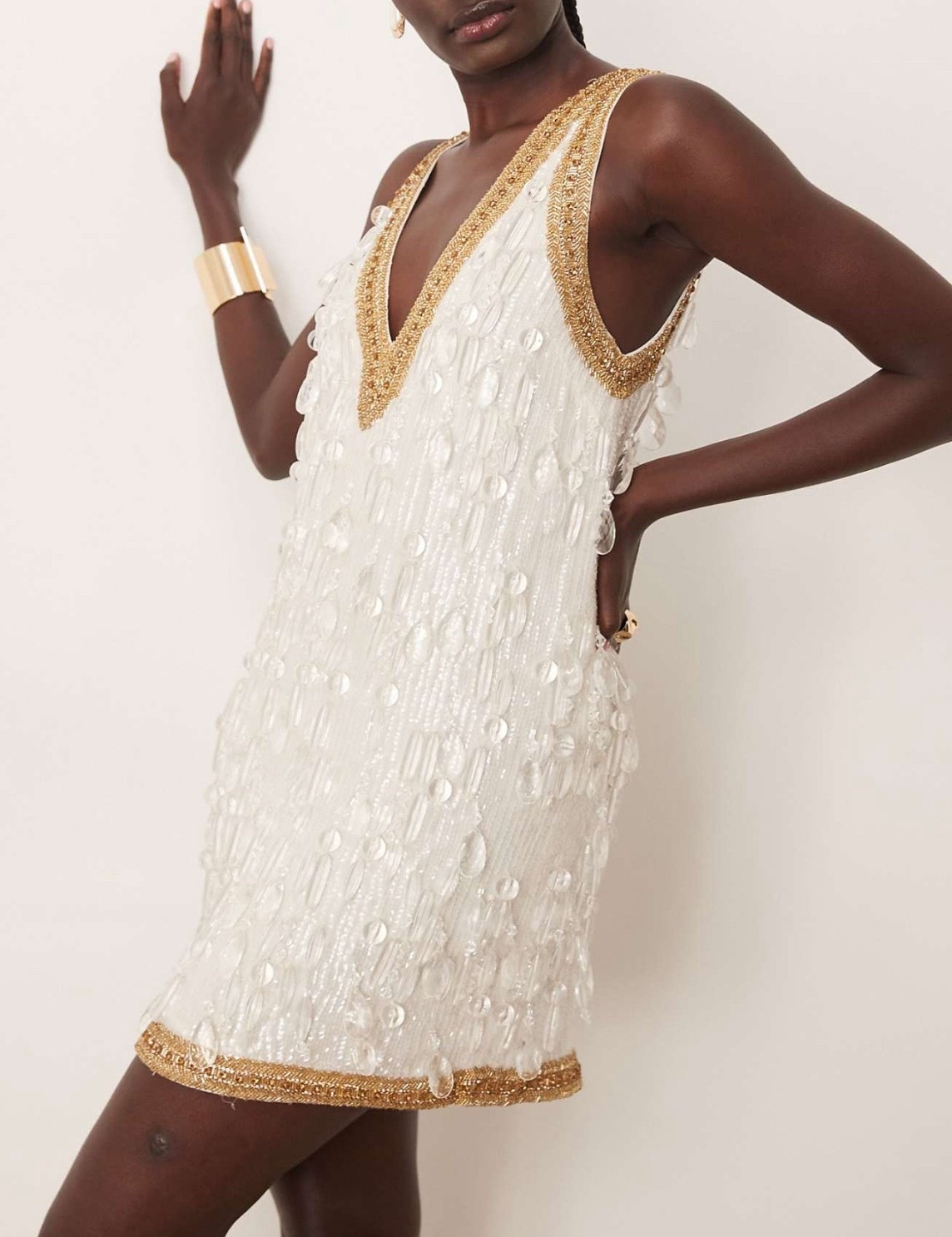 Crystal encrusted shift mini dress in Ivory 

#LTKpartywear #LTKwedding #LTKeurope