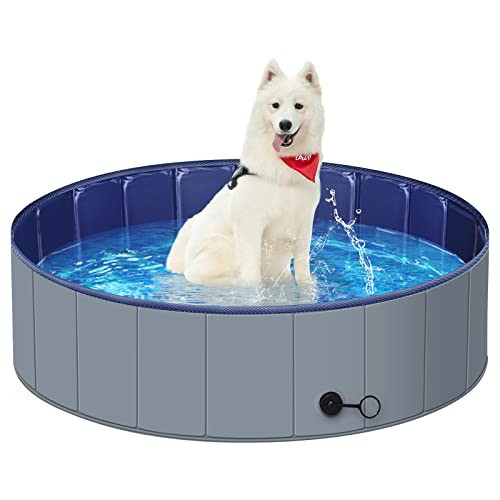 Dog Pool, Plastic Pool for Kids, Dog Tub for Medium Dogs, Dog Bathtub Portable, Foldable Pool for Dogs Slip-Resistant (40"x 12") | Amazon (US)