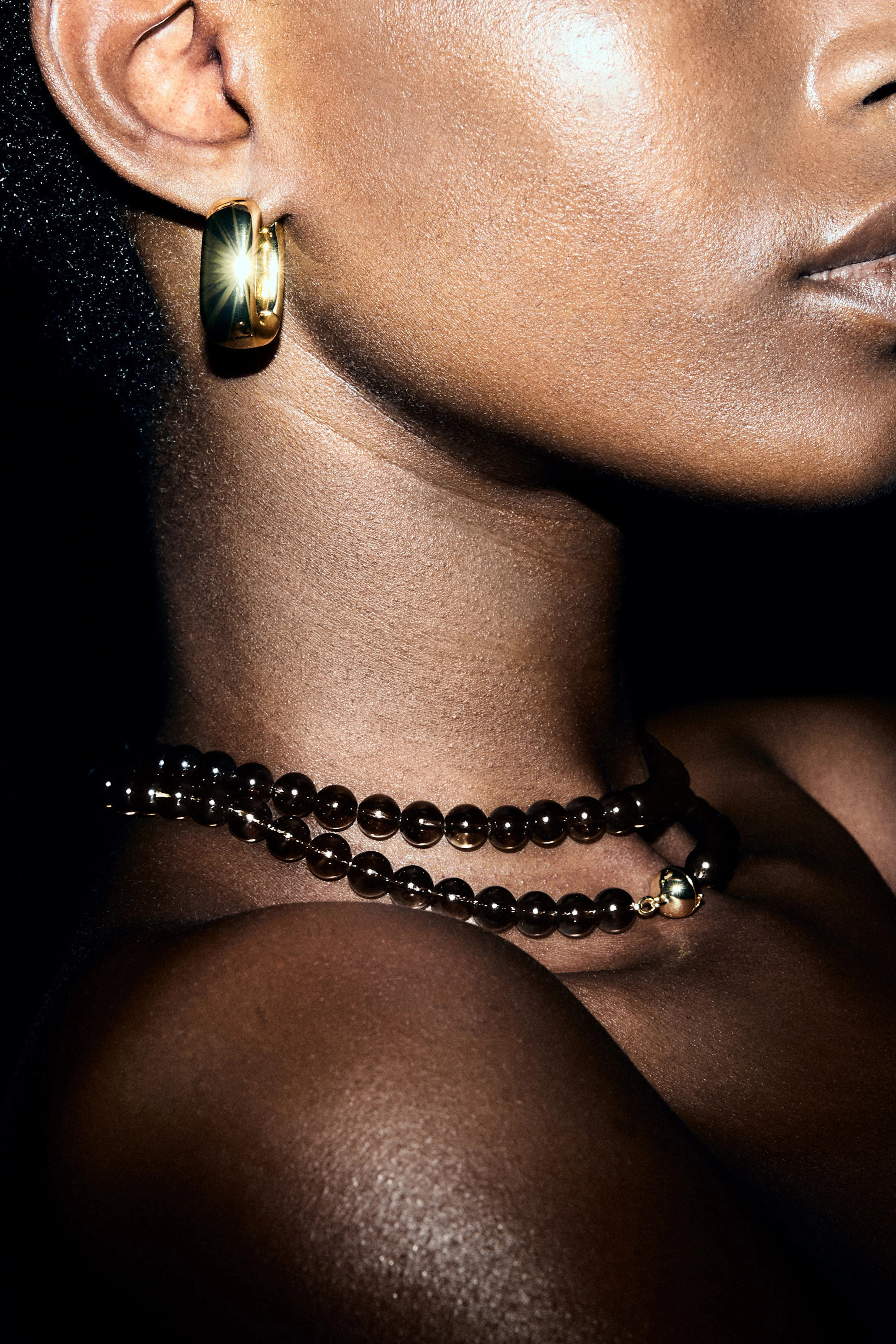 BEADED QUARTZ NECKLACE - BROWN | COS UK