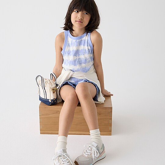 Girls' tank top in tie-dye stripe | J. Crew US