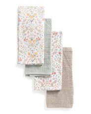 Set Of 4 Ophelia Bunny Allover Kitchen Towels | TJ Maxx