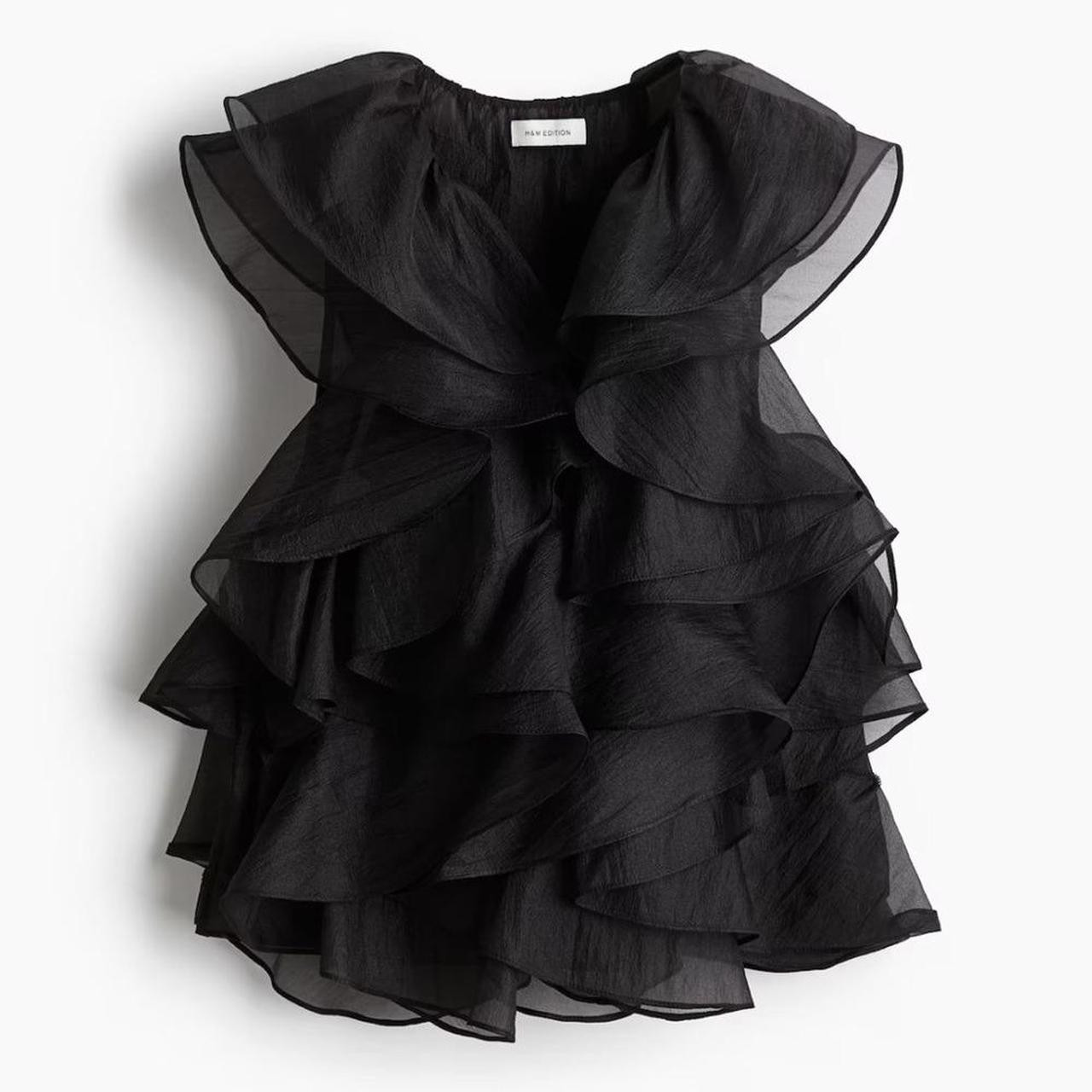 H & M Women's Blouse - Black - XS | Depop US