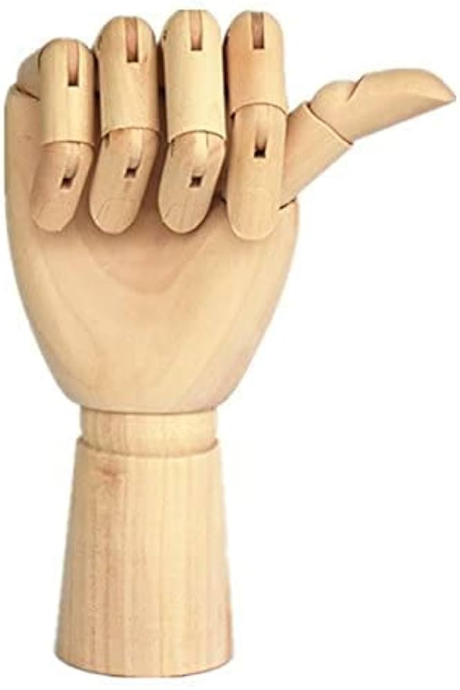TAPBULL Wood Artist Drawing Manikin Articulated Mannequin with Wooden Flexible Fingers 10" Right ... | Amazon (US)