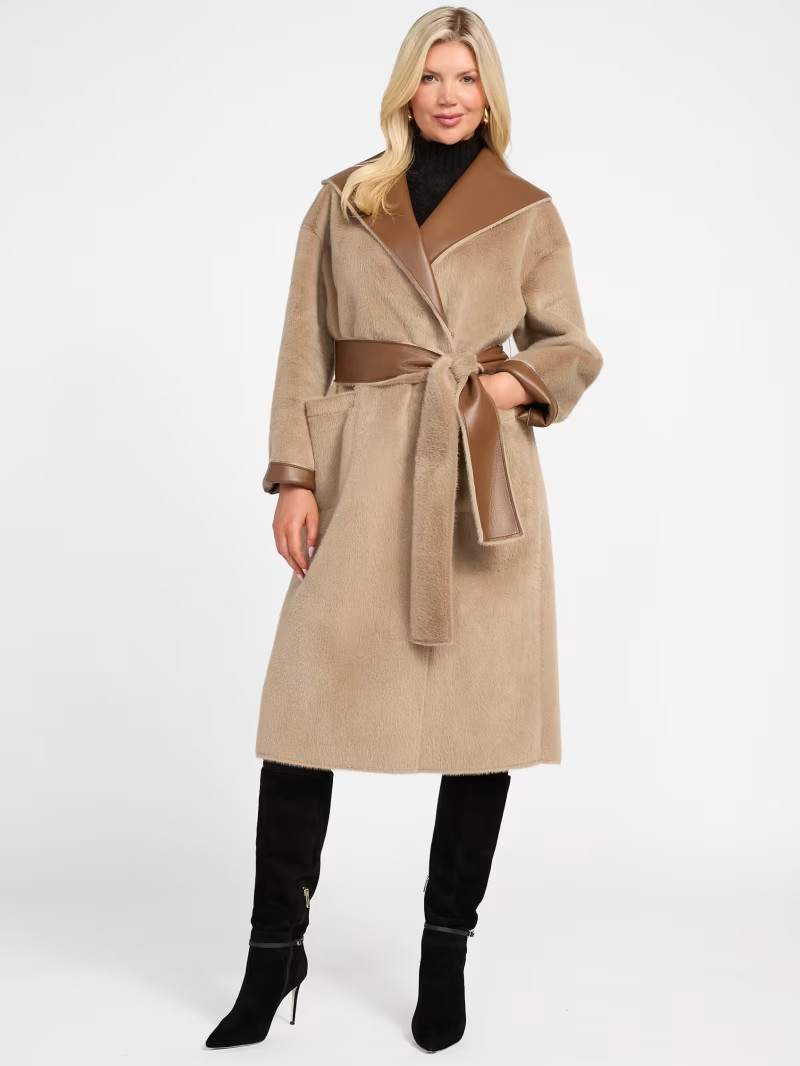 Ines Reversible Faux-Leather Coat | GUESS® Official Website | Guess (US)