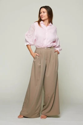 Maxine Pleated Detail Wide Leg Pants | Benaar La