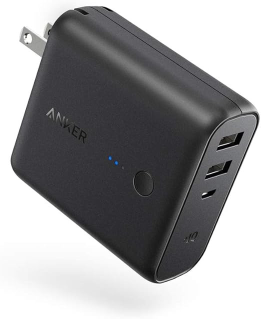 Anker Portable Charger 5K, 2-in-1 with Dual USB Wall Charger, Foldable AC Plug and PowerIQ Travel... | Amazon (US)