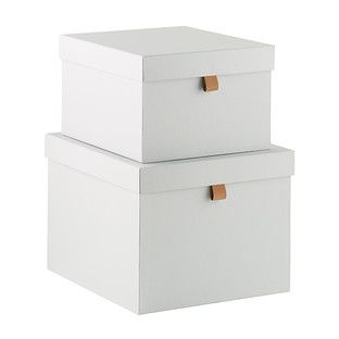 Bigso Light Grey Stockholm Storage Boxes | The Container Store