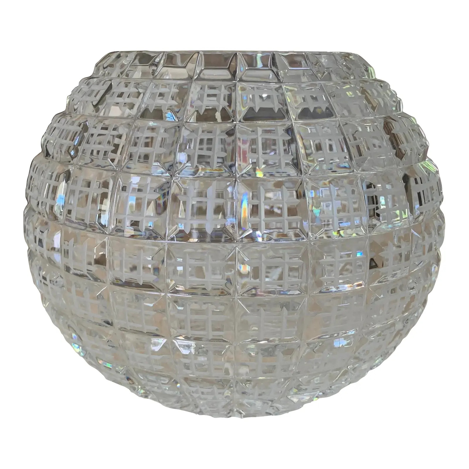 1940s Crystal Rose Vase | Chairish