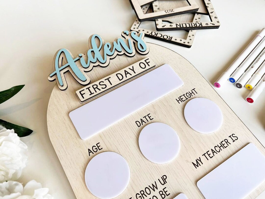 First And Last Day School Sign, First Day Of School Sign, Interchangeable First Day Last Day of S... | Etsy (US)