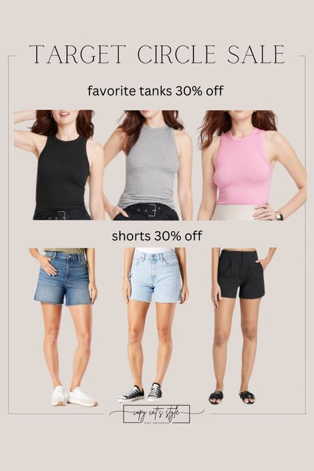Target Circle Sale
Summer tanks and shorts on sale
30% off my favorite tank top and target shorts

#LTKstyletip #LTKover40 #LTKxTarget