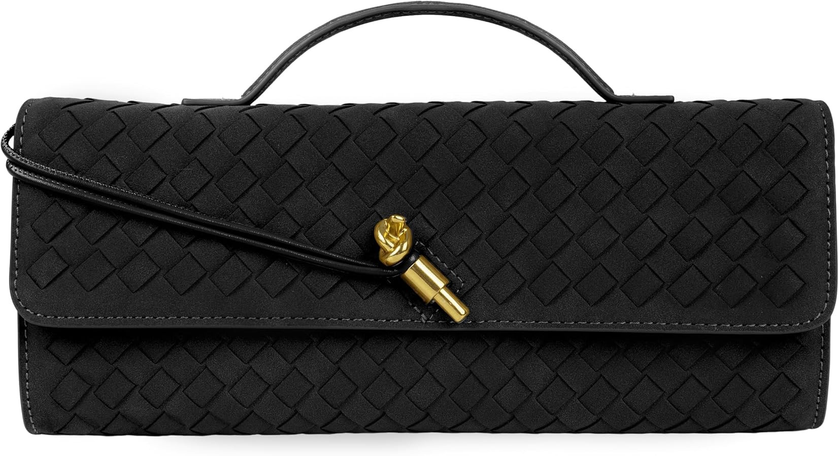 Joryin Woven Purse for Women Evening Clutch Woven Leather Handbags Suede Crossbody Bag Purse Form... | Amazon (US)