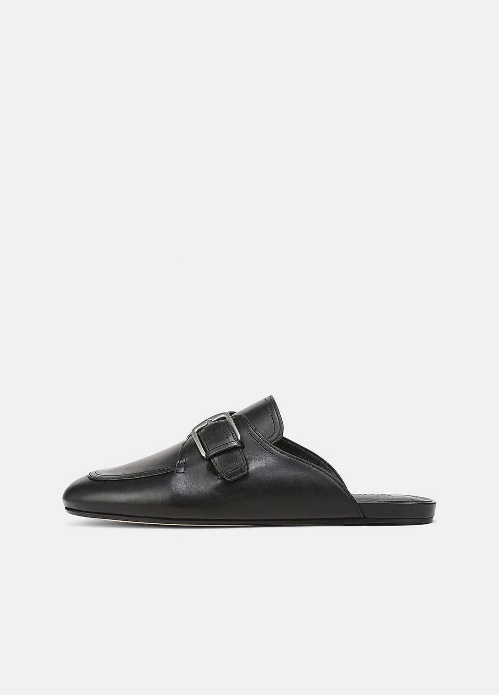 Women's Minetta Leather Loafer Mule, Black, Size 8.5 Vince | Vince LLC