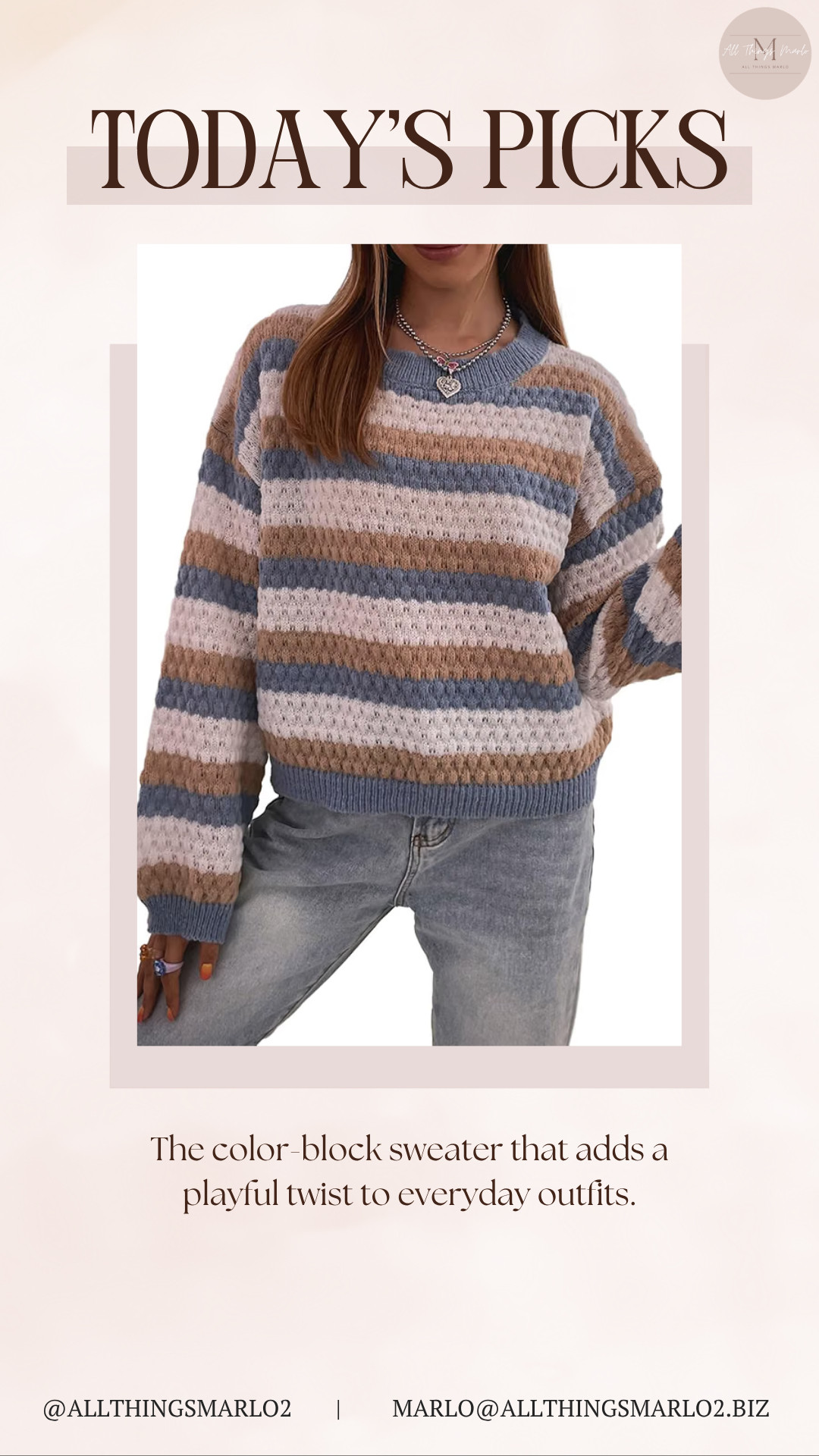 The color-block sweater that adds a playful twist to everyday outfits. 

 #LTKSeasonal #LTKWorkwear #LTKTravel