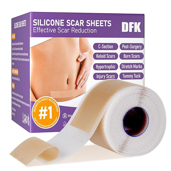 Silicone Scar Sheets, Silicone Scar Tape(1.6"x 79" Roll-2M), Reusable Professional Scar Silicone ... | Amazon (US)