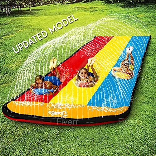 Jambo Triple Lane Slip, Splash and Slide (Newest 2022 Model) for Backyards| Water Slide Waterslid... | Amazon (US)