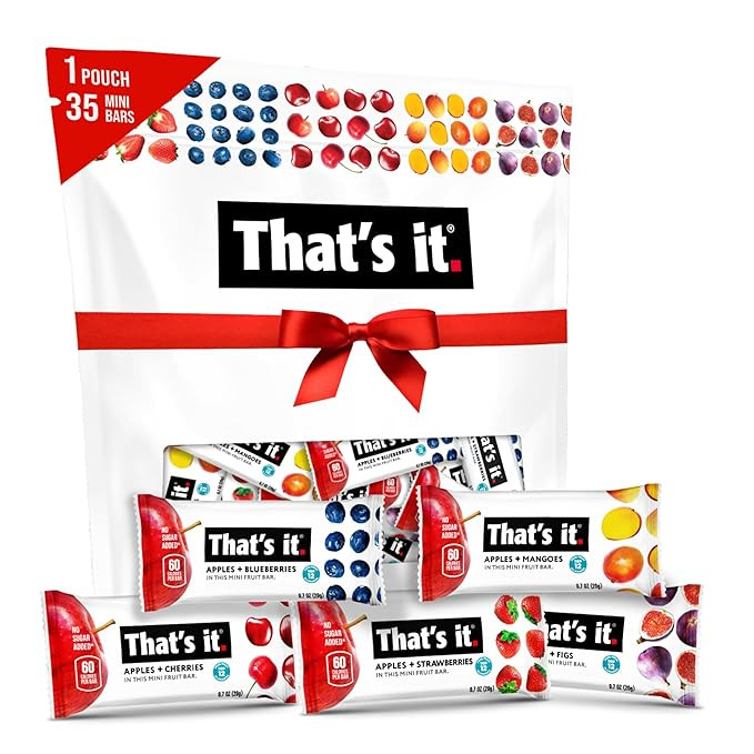 That's it. Mini Fruit Bars (Variety 35 Pack) No Sugar Plant-Based, Vegan & Gluten Free, Breakfast... | Amazon (US)