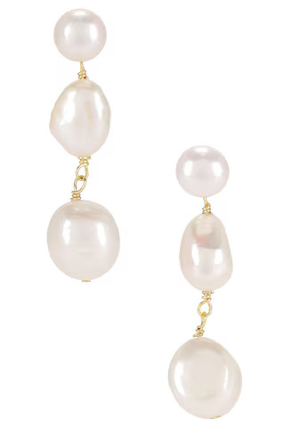 SHASHI Cleo Drop Earring in Pearl from Revolve.com | Revolve Clothing (Global)