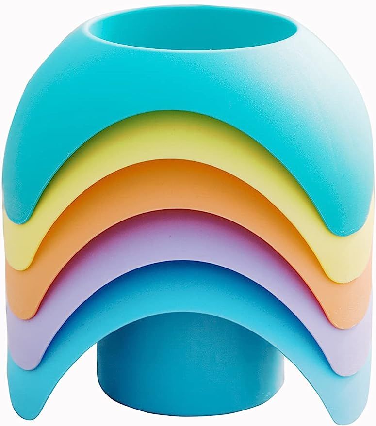 Dejaroo Beach Vacation Accessories - Beach Sand Coasters Drink Cup Holders Multicolor 5 Piece Set | Amazon (US)