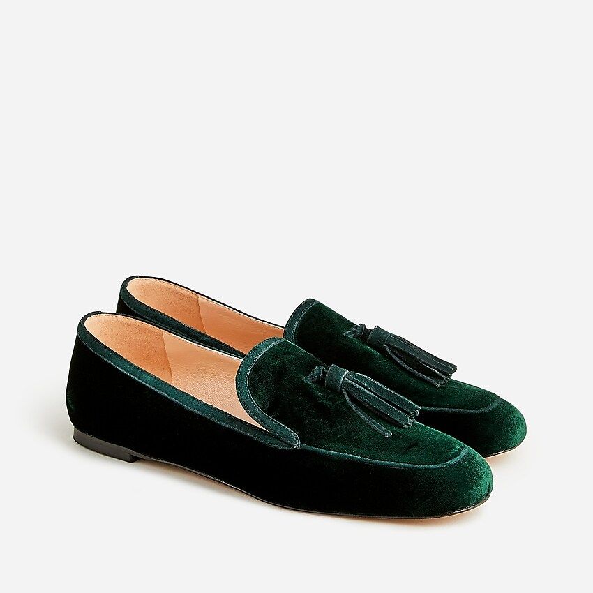 Marie tassel loafers in velvet | J.Crew US