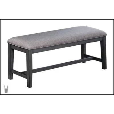 Contemporary 6-Piece Dining Set With Gray Table, 4 Side Chairs, And Bench, Rubberwood Construction, Unique Design | Wayfair North America