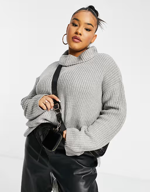 Threadbare Plus clara roll neck sweater | ASOS | ASOS (Global)
