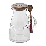 Mud Pie Merry Christmas Pitcher and Spoon Set, Glass | Amazon (US)