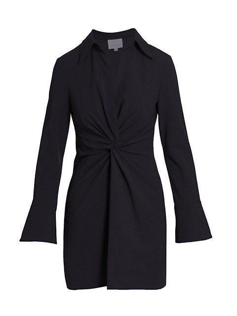 Cinq à Sept McKenna Knot-Front Shirtdress | Saks Fifth Avenue