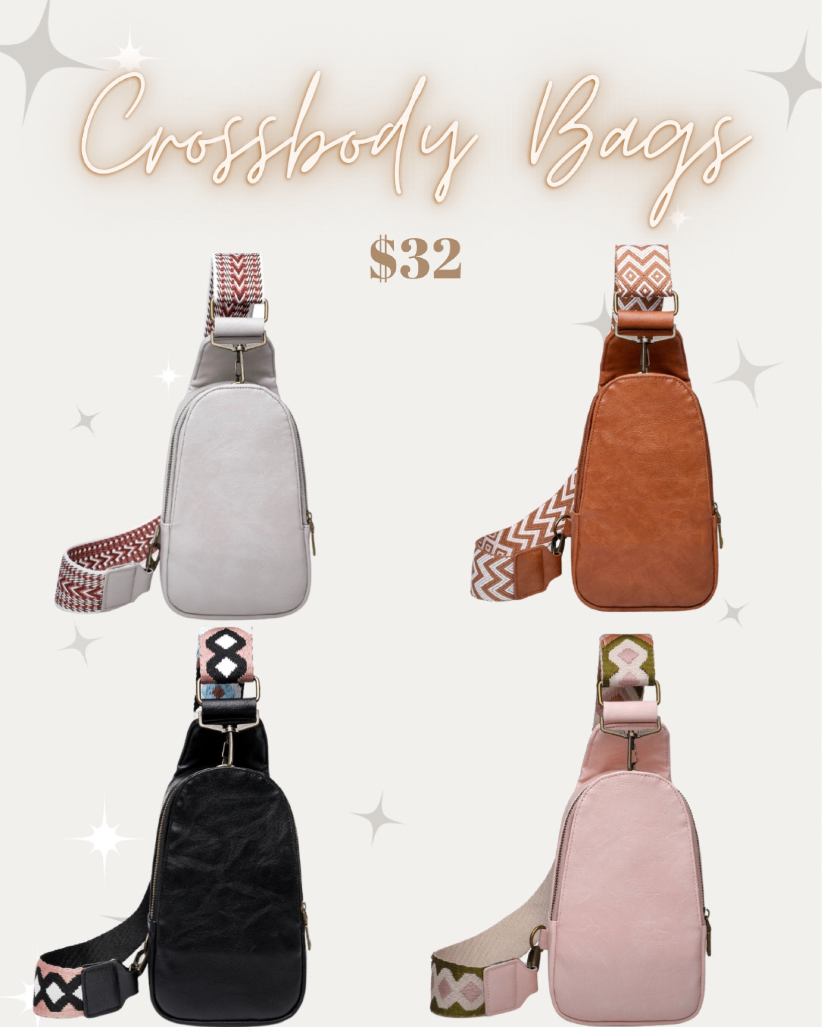 Crossbody bag, sling bag with thick straps


#LTKitbag #LTKSeasonal #LTKunder50