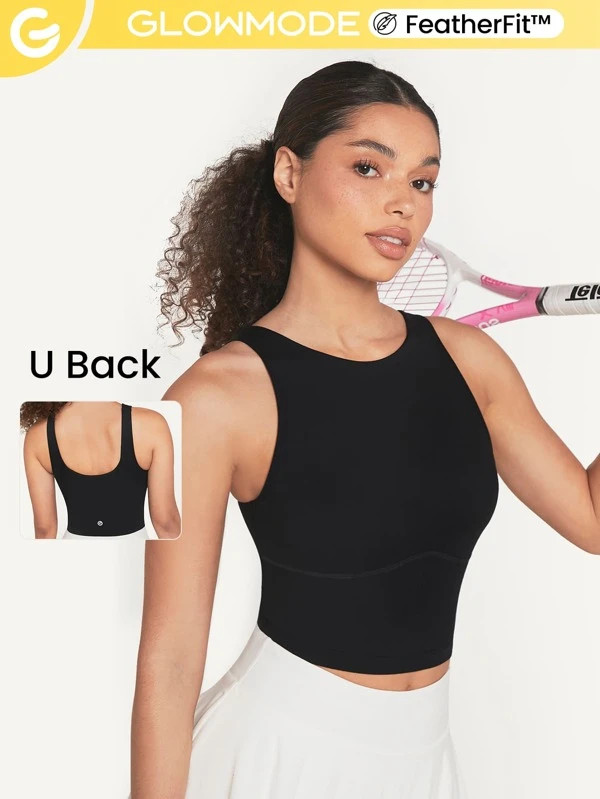 GLOWMODE FeatherFit™ Longline Sports Bra | SHEIN