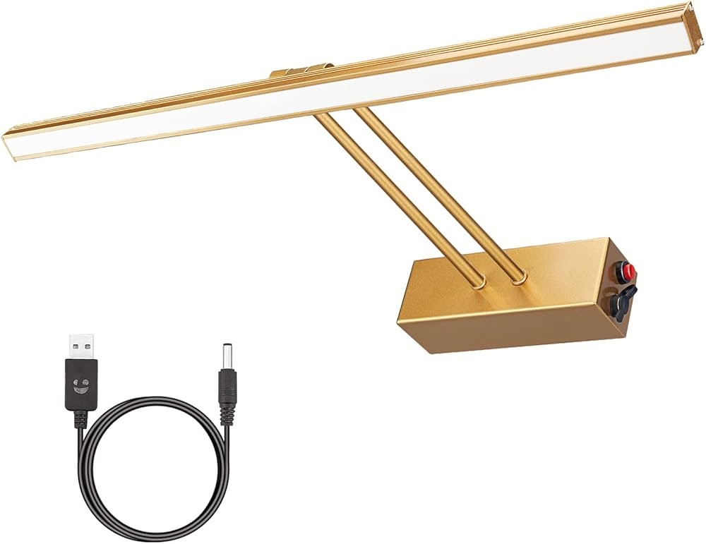 YAMMIY Wireless Picture Light, 15.75" Rechargeable Battery Painting Lighting, 220LM 48 LEDs Metal... | Amazon (US)