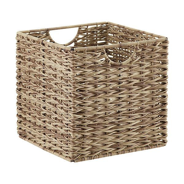 Large Ashcraft Storage Cube with Handles | The Container Store