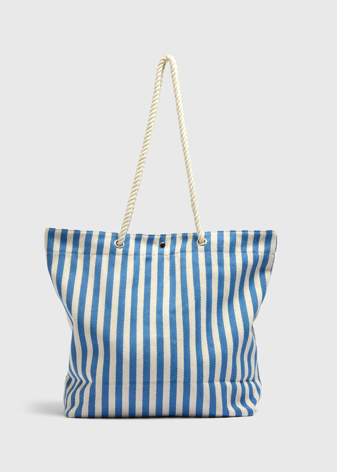 Blue Stripe Rope Handle Beach Bag | Matalan (UK)