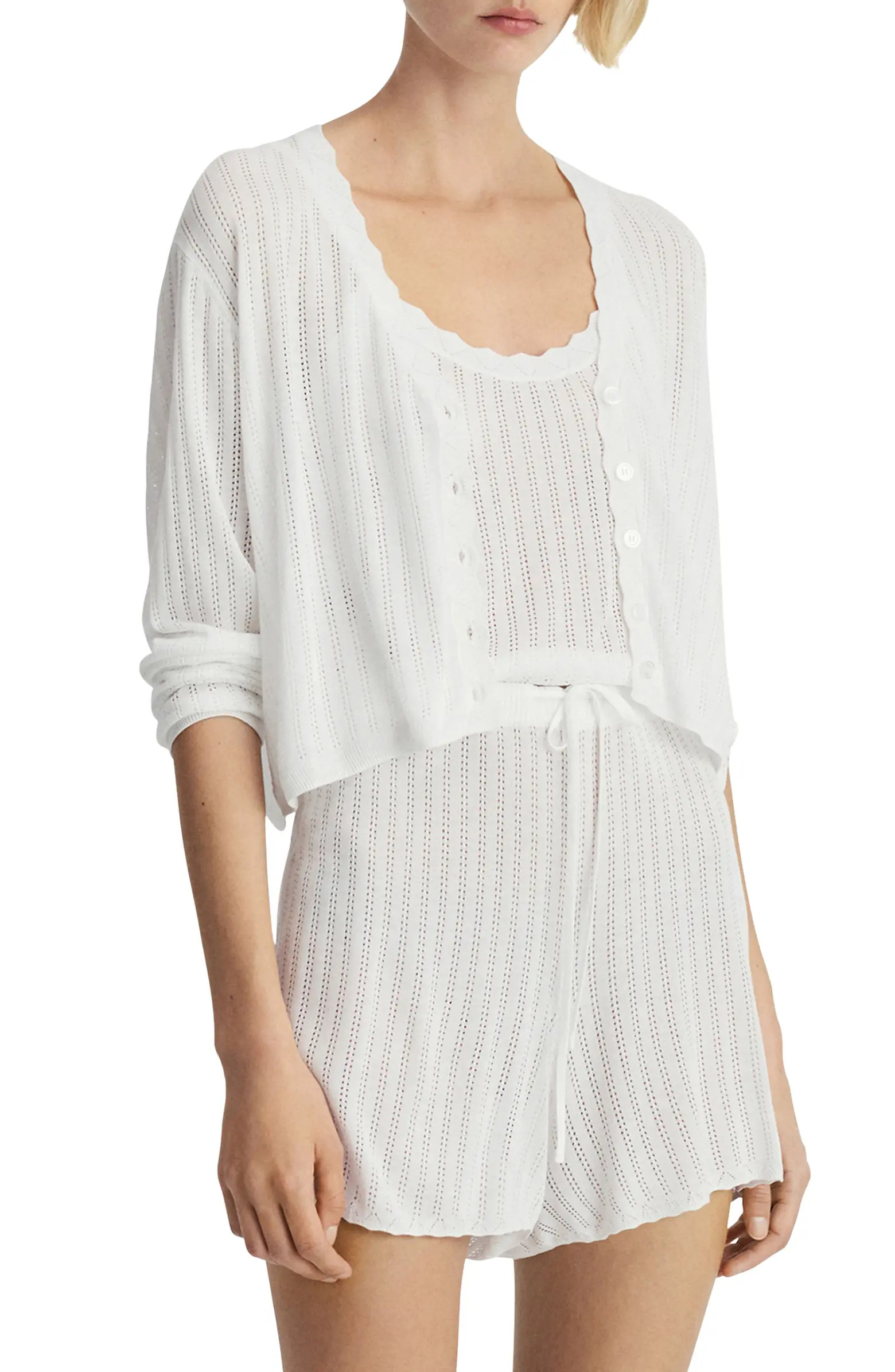 Pointelle Pajama Cardigan | Nordstrom
