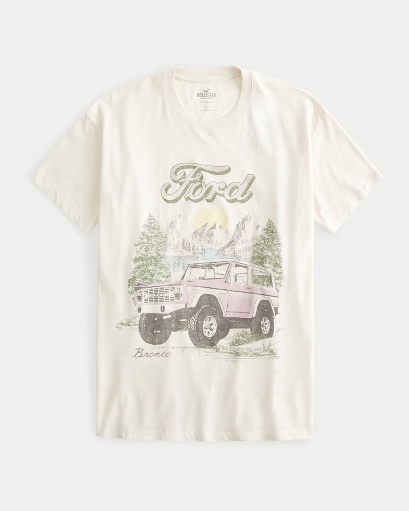 Women's Oversized Ford Bronco Graphic Tee from Hollister | Hollister (US)