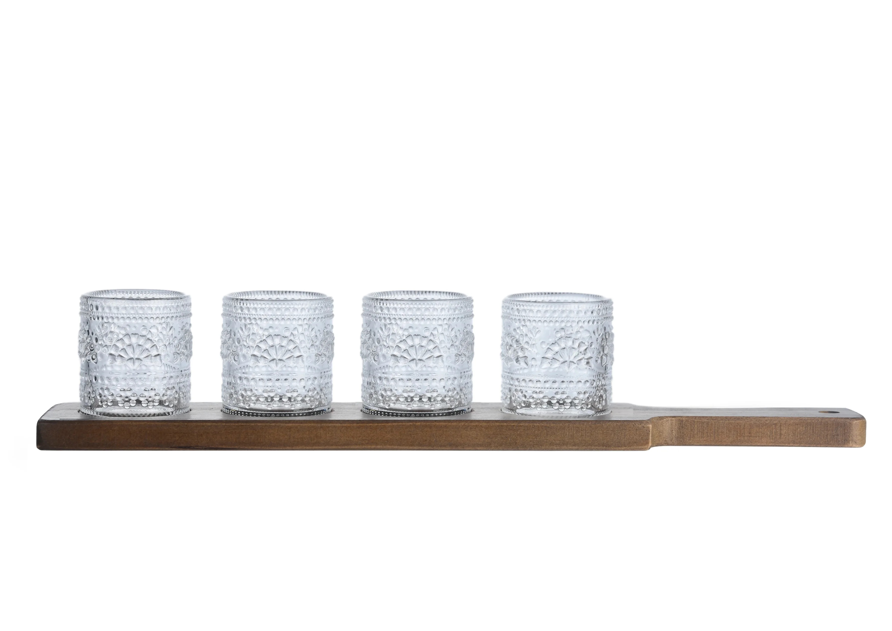 The Pioneer Woman Glass 3-Ounce Shot Glass Flight Board, Clear, Set of 4 | Walmart (US)