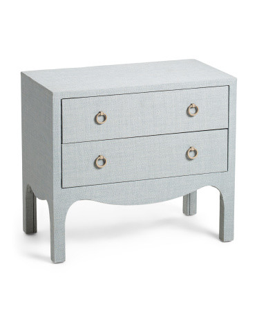 27x23.5 Linen Wrapped 2 Drawer Side Table | Furniture & Lighting | Marshalls | Marshalls