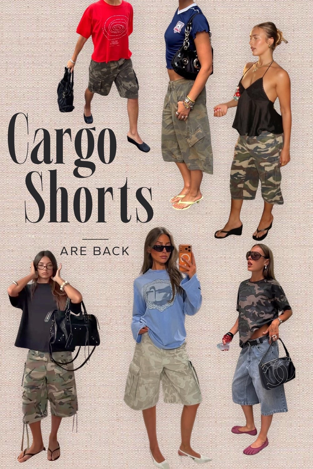 Cargo shorts are officially back. From camo Bermudas to oversized utility silhouettes, here’s how they’re being styled and my favorite is with a soccer (football) jersey, belt and thong kitten heels. They’re also being called “Jorts”

#LTKootd #LTKOver40 #LTKmomlife