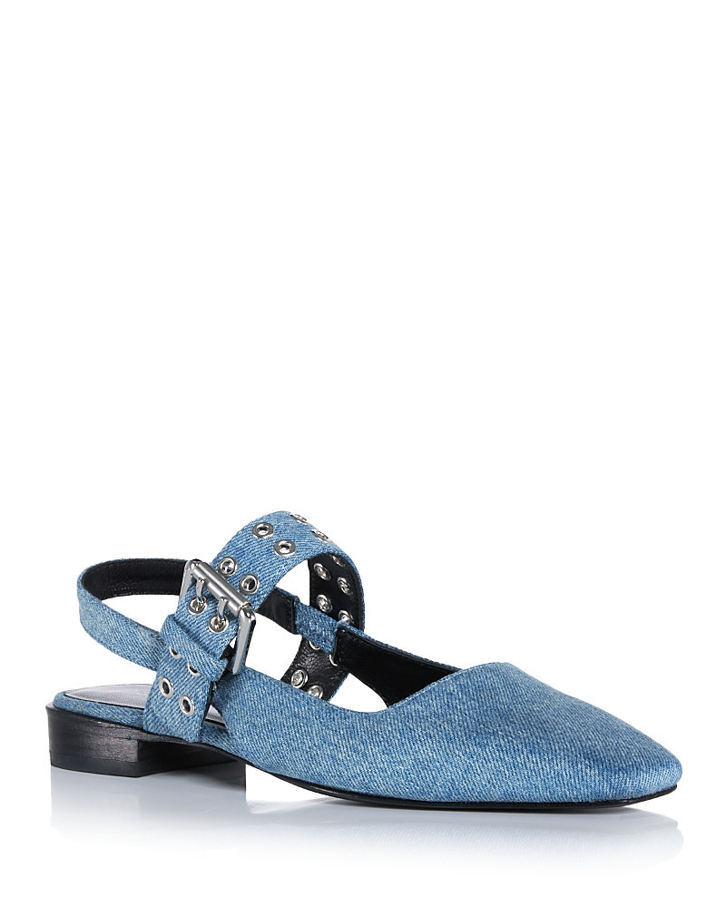 rag & bone Women's Astra Denim Slingback Flats | Bloomingdale's (US)
