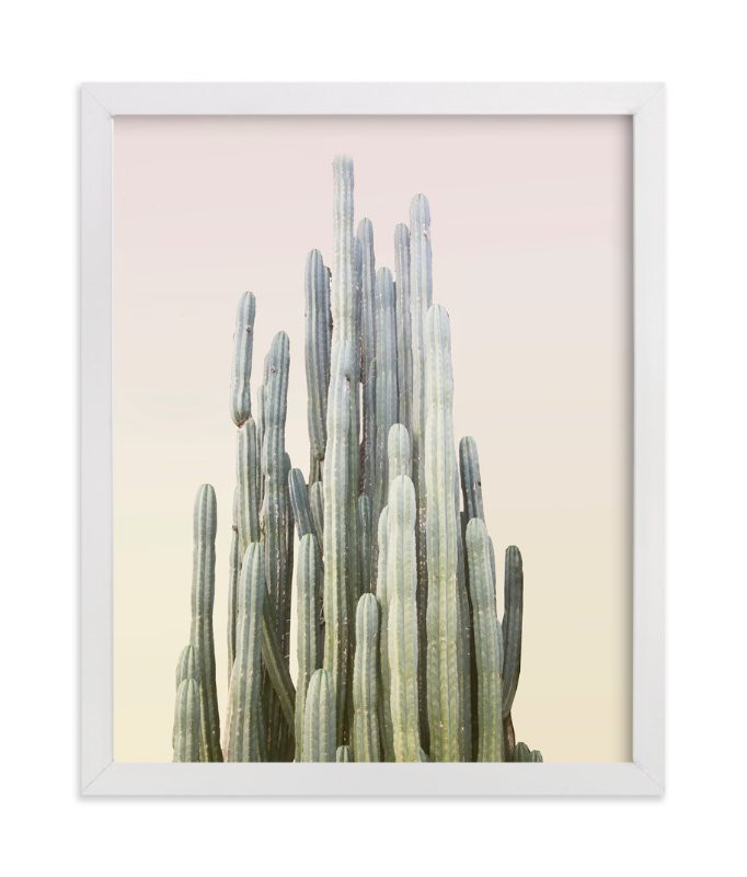 Summer Yellow Cactus Art Print | Minted