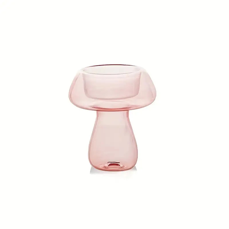 1pc Unique Mushroom-Shaped Glass Candle Holder - Vibrant, Colorful, and Transparent - Perfect for... | Temu Affiliate Program