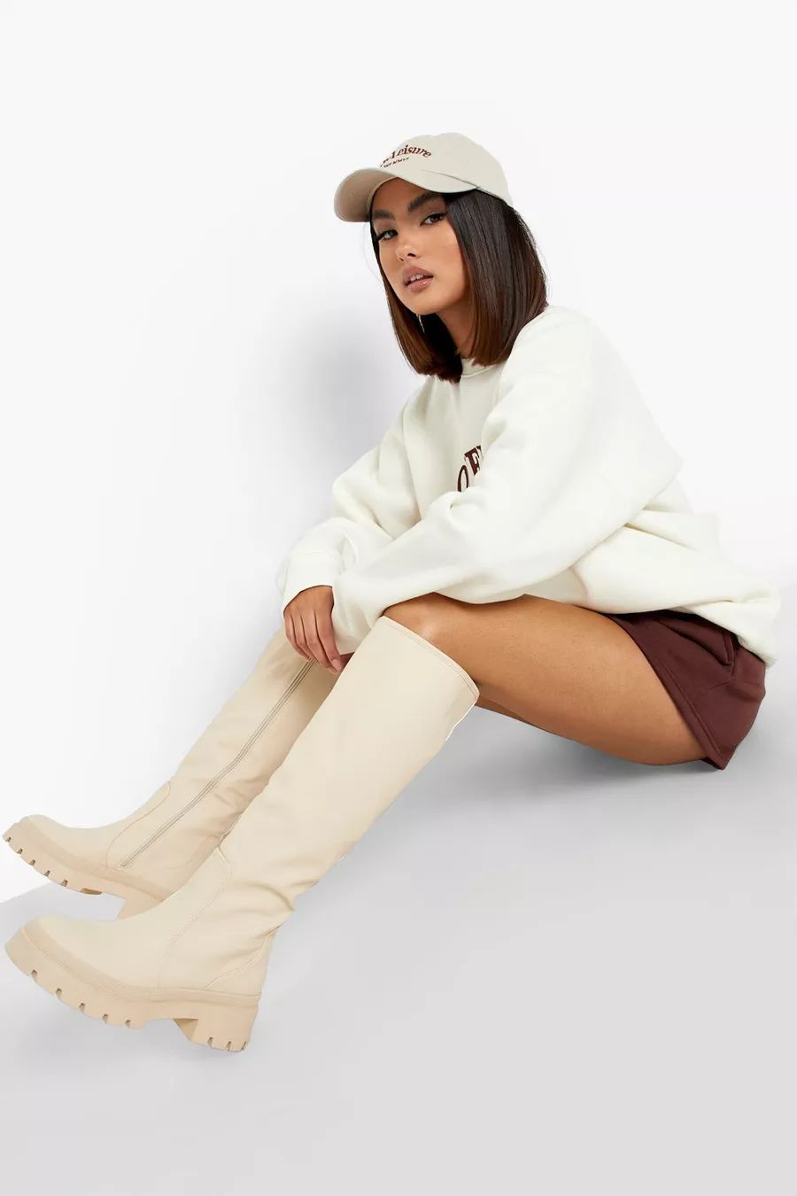 Rubber Knee High Boots | Boohoo.com (US & CA)